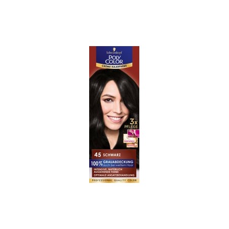 Poly cream hair color Hair color black 45, 1 pc