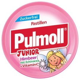 Pulmoll Pastilles, Junior Halsfee raspberry, sugar-free, 50 g