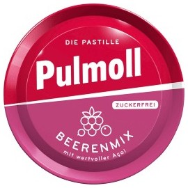 Pulmoll Pastilles mixed berry, berry mixture with acai, sugar-free, 50 g