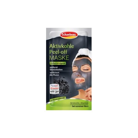 Schaebens Mask peel-off activated charcoal 2x8ml, 16 ml