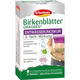 Schaebens Birch leaves dragees S drainage treatment, 35 pcs