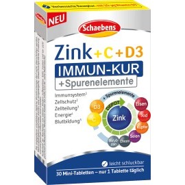 Schaebens Zinc + vitamin C + vitamin D3 tablets 30 pieces, 10 g