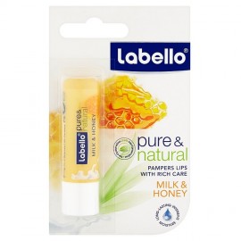 Labello Pure & Natural Milch- und Honig Lippenbalsam 4,8 g
