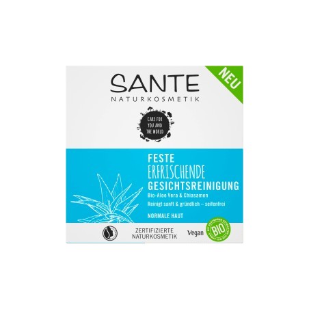 Sante Firm Facial Cleansing Refreshing Organic Aloe Vera & Chia Seeds, 60 g