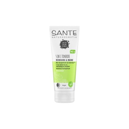 Sante Peeling 5in1 clay cleansing & mask organic grapefruit & Evermat, 100 ml