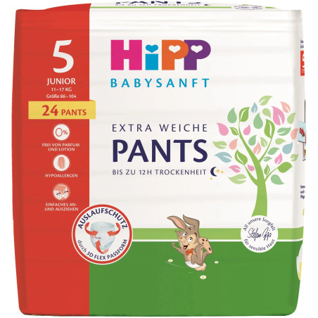 Hipp baby soft Pants size 5 Junior, 11-17 kg, 24 pcs