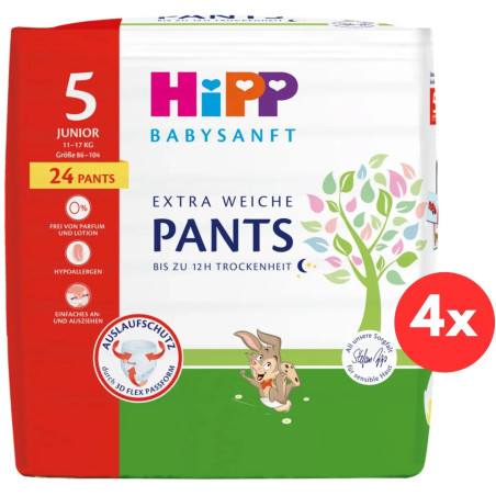 Hipp babysanft Extra Weiche Pants Größe 5 Junior, 11-17 kg, 4x24 St