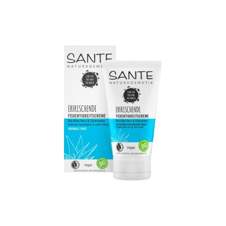 Sante Day Cream Refreshing Moisturizer Organic Aloe Vera & Chia Seed Extract, 50 ml