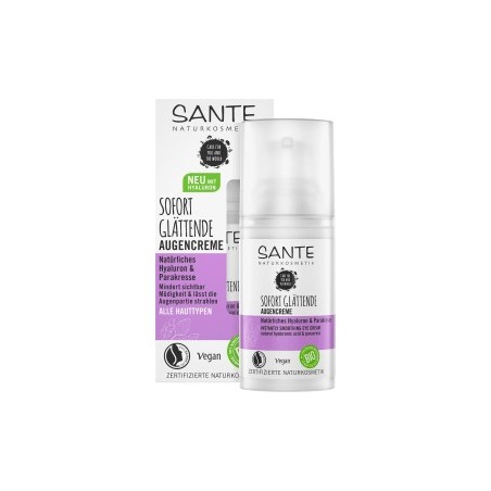 Sante Eye cream instant smoothing paracress & natural hyaluronic acid, 15 ml