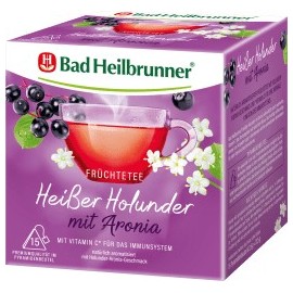 Bad Heilbrunner Fruit tea, hot elderberry with aronia (15 x 2.5 g), 37.5 g