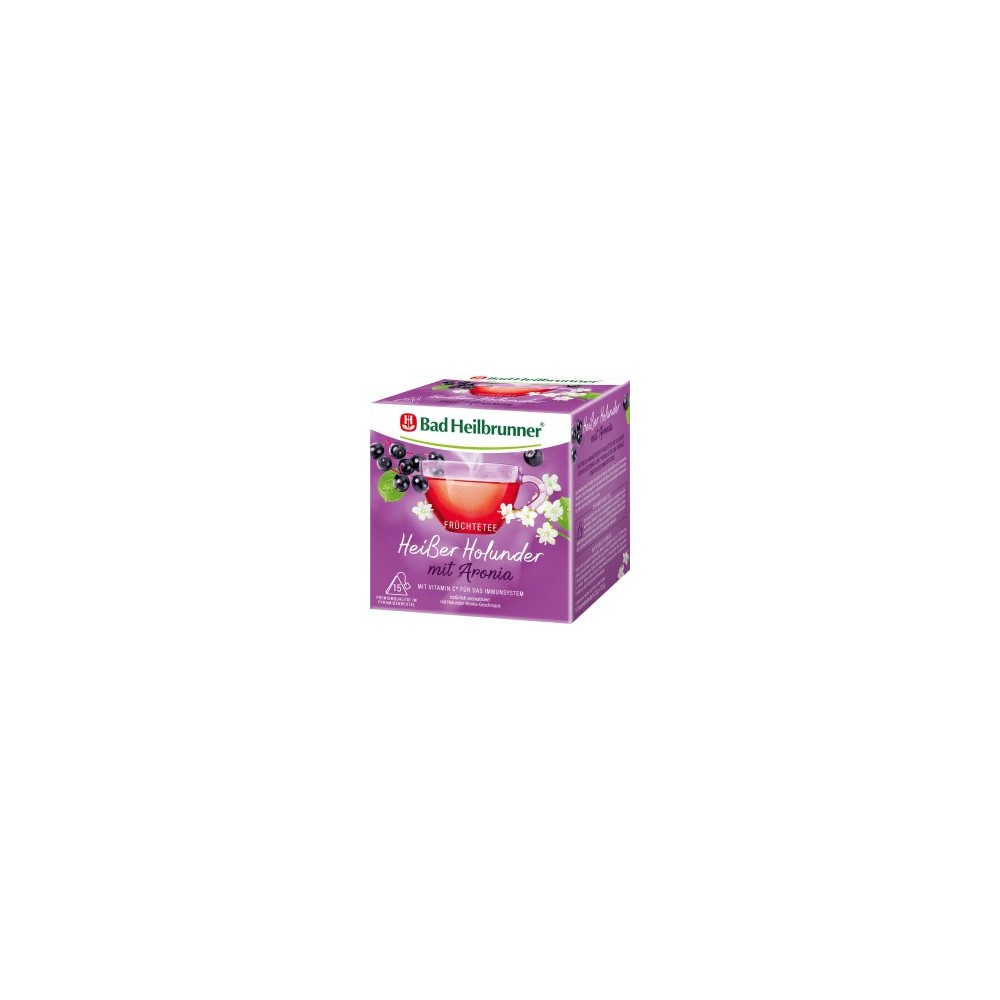 Bad Heilbrunner Fruit tea, hot elderberry with aronia (15 x 2.5 g), 37.5 g