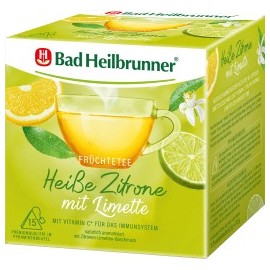 Bad Heilbrunner Fruit tea, hot lemon with lime (15 x 2.5 g), 37.5 g