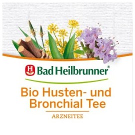 Bad Heilbrunner Medicinal tea, organic cough & bronchial tea in a pyramid bag (12 x 2g), 24 g