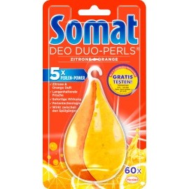 Somat Dishwasher deodorant Duo-Perls lemon & orange, 1 pc