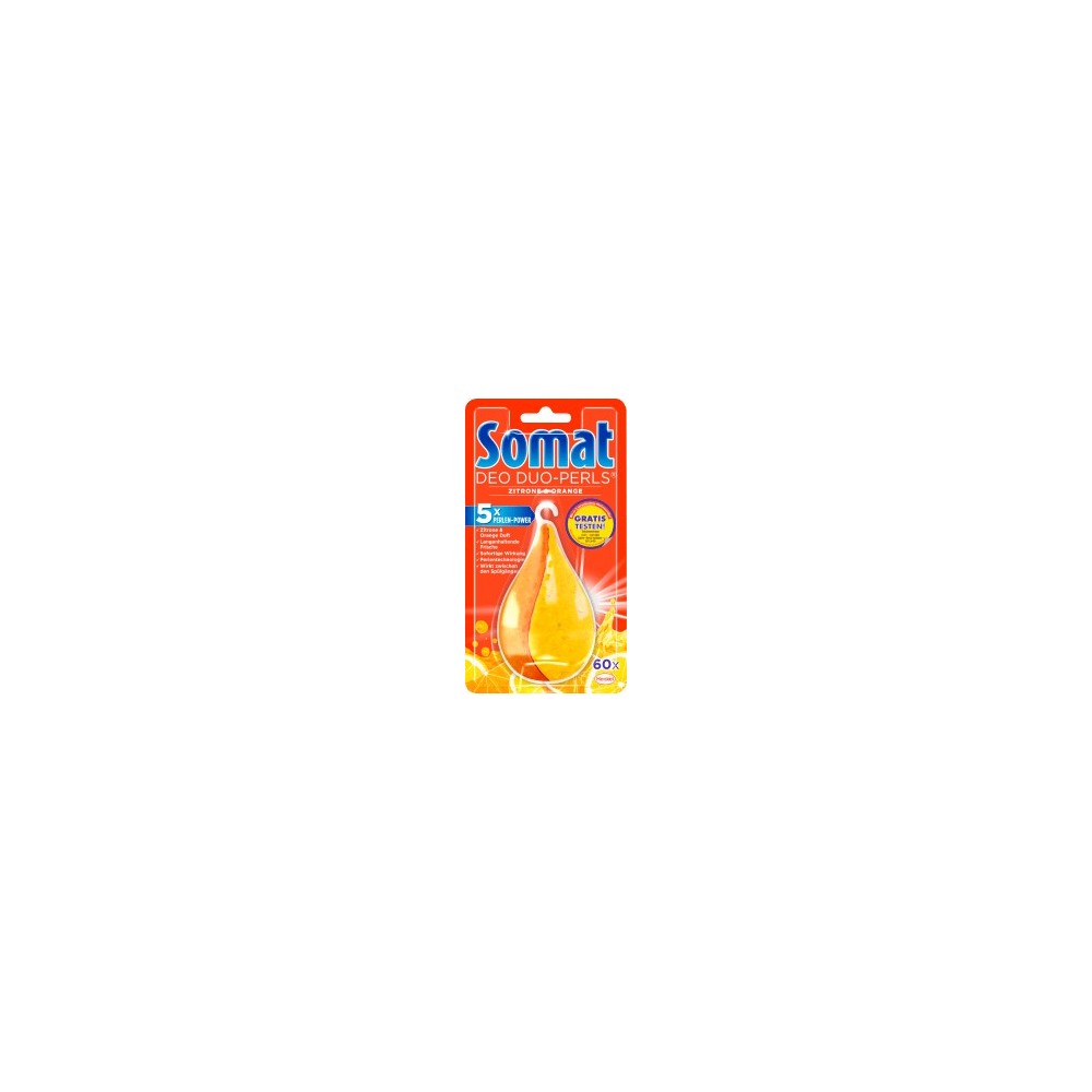 Somat Dishwasher deodorant Duo-Perls lemon & orange, 1 pc