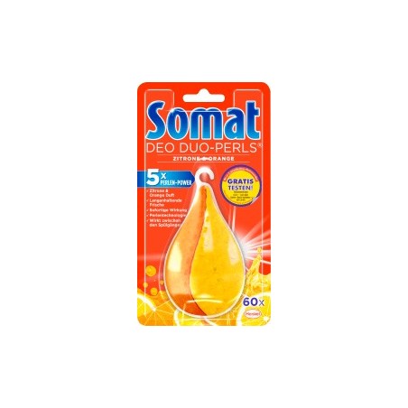 Somat Dishwasher deodorant Duo-Perls lemon & orange, 1 pc