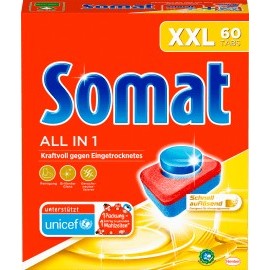 Somat Dishwasher tabs All in 1 XXL, 60 pcs