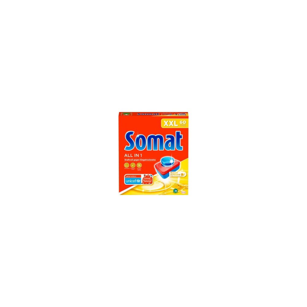 Somat Dishwasher tabs All in 1 XXL, 60 pcs