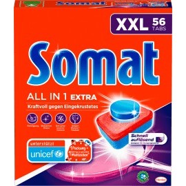 Somat Dishwasher tabs All in 1 Extra XXL, 56 pcs