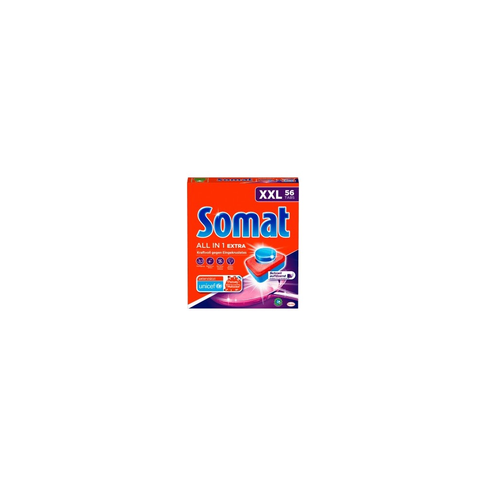 Somat Dishwasher tabs All in 1 Extra XXL, 56 pcs