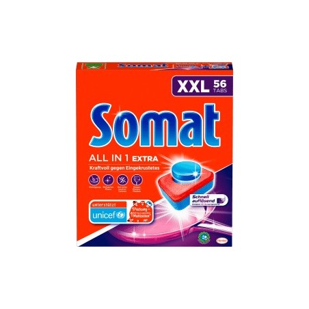 Somat Dishwasher tabs All in 1 Extra XXL, 56 pcs