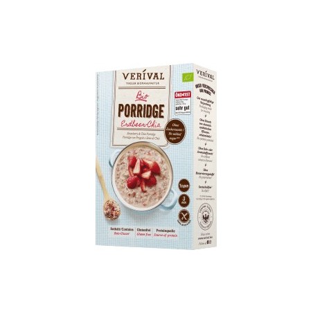 Verival Strawberry chia porridge, gluten-free, 350 g