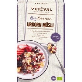 Verival Muesli, original grain muesli with berries, 325 g