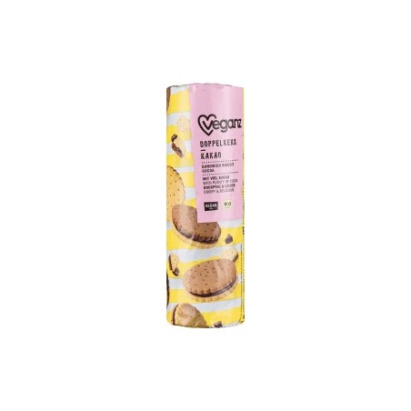 Veganz Double biscuit, sandwich biscuit, with cocoa cream filling, 400 g