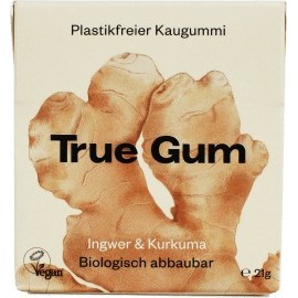 True gum Chewing gum ginger & turmeric, sugar-free, 21 g