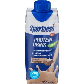 Sportness Protein drink vegan, chocolate flavor, ready to drink, 330 ml