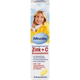 Mivolis Zinc + C effervescent tablets 20 pieces, 82 g