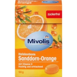Mivolis Candy, sea buckthorn orange, sugar-free, 50 g