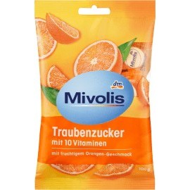 Mivolis Orange dextrose with 10 vitamins, 100 g