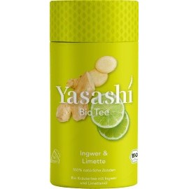 Yasashi Organic herbal tea with ginger and lime oil, 40 g