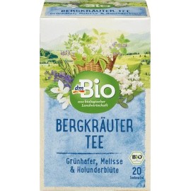 dmBio Herbal tea, mountain herbs (20 x 1.75 g), 35 g