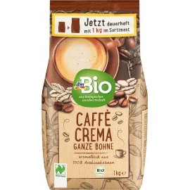 dmBio Coffee, Caffè Crema, whole beans, Naturland, 1 kg