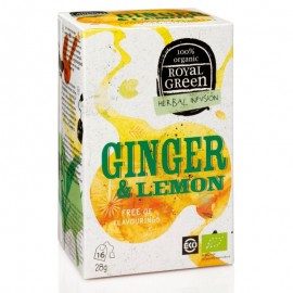 Royal Green Ginger Tea Ginger & Lemon BIO 16 x 1.8 g