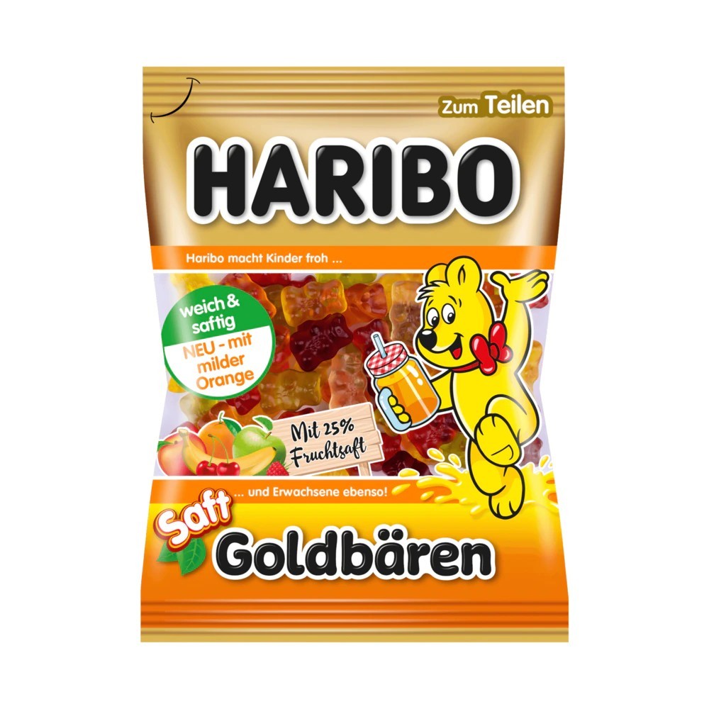 Haribo fruit gum juice gold bears 175g