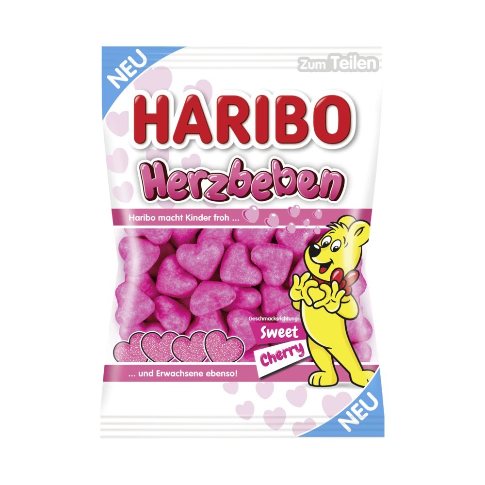 Haribo foam sugar heart quake Sweet Cherry 175g