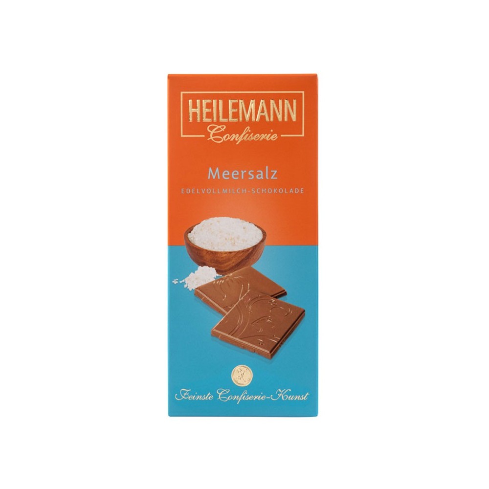 Heilemann sea salt fine whole milk chocolate, 80 g