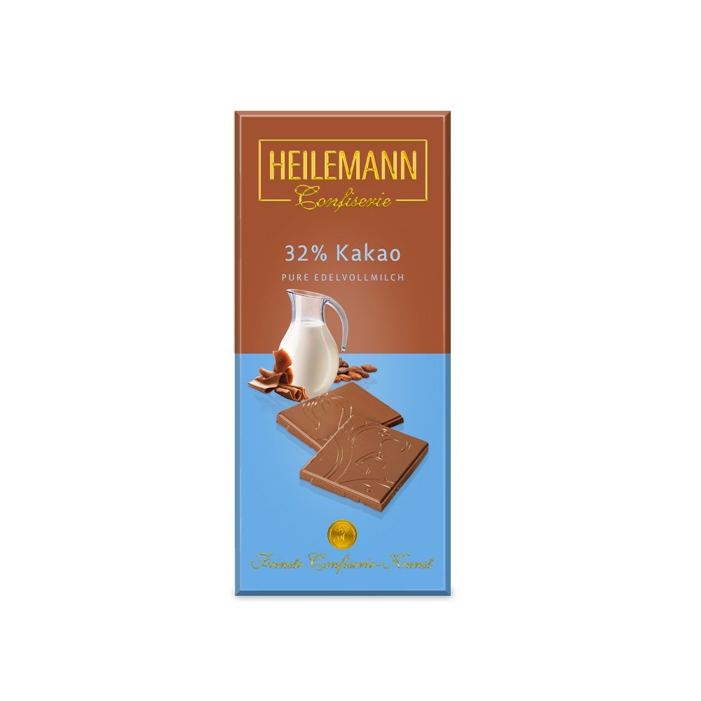 Heilemann 32% cocoa fine milk chocolate, 80 g