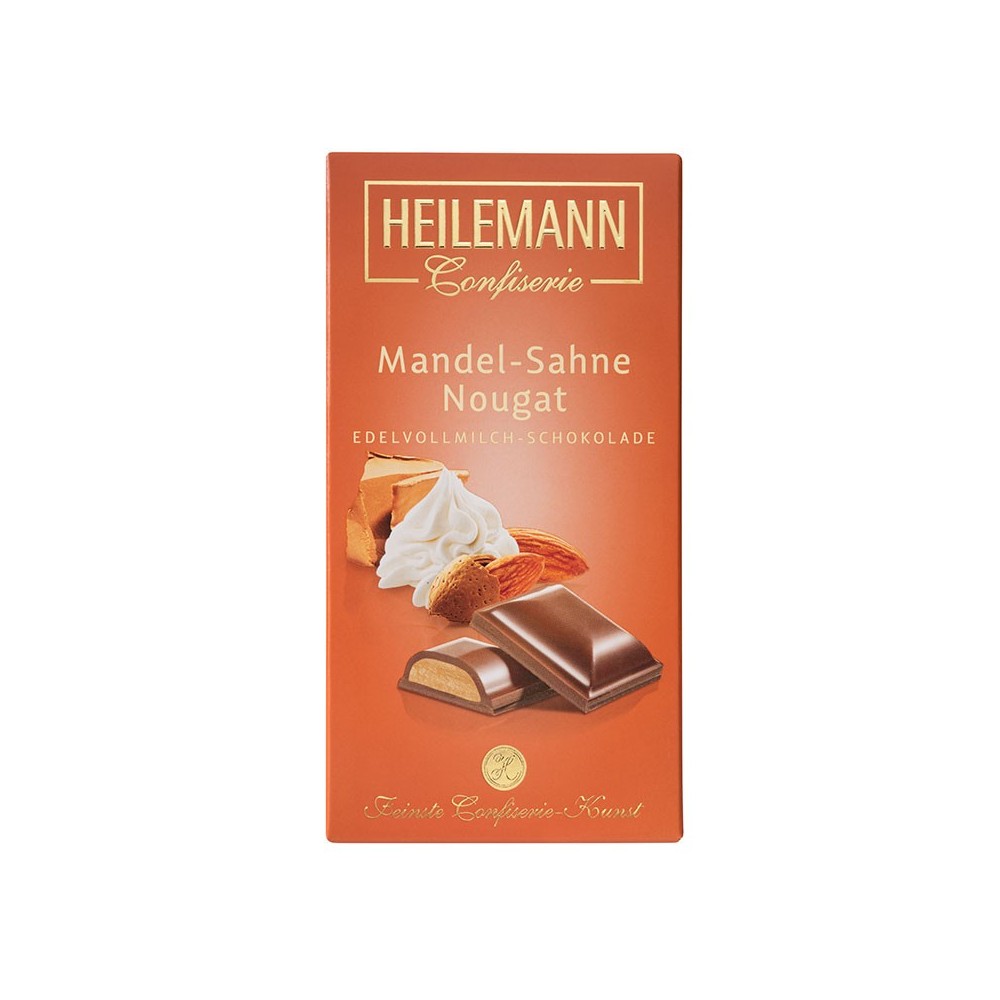 Heilemann Almond Cream Nougat in Milk Chocolate, 100 g