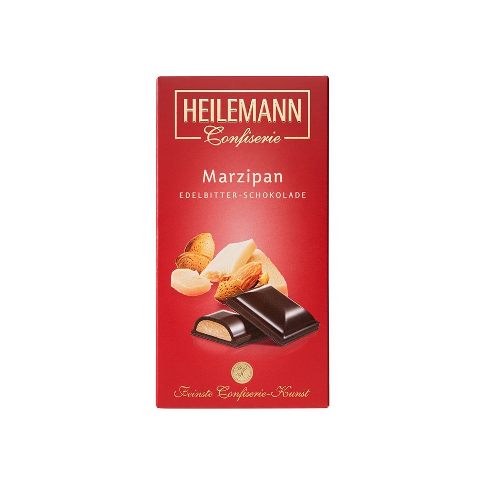 Heilemann marzipan in dark chocolate, 100 g