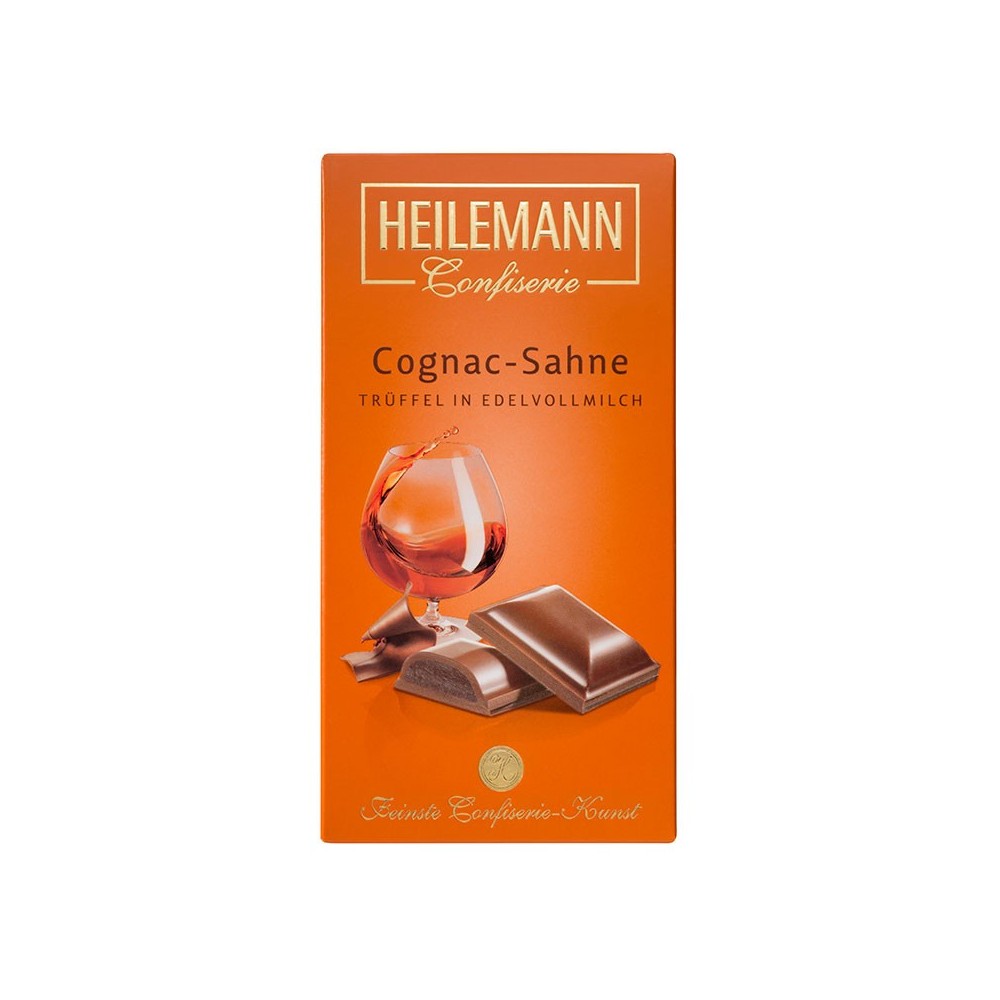 Heilemann cognac cream truffle in fine milk chocolate, 100 g