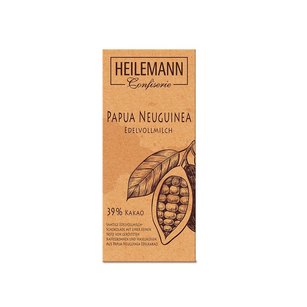 Heilemann Original Chocolate Papua New Guinea 39% whole milk, 80 g