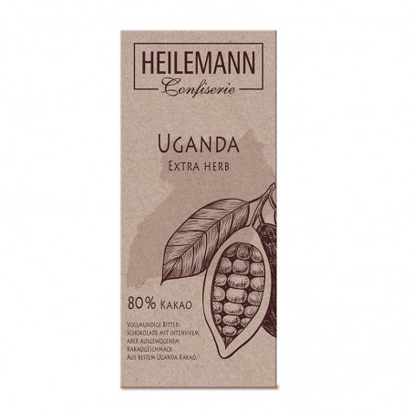 Heilemann Original Chocolate Uganda 80% Extra Tart, 80 g