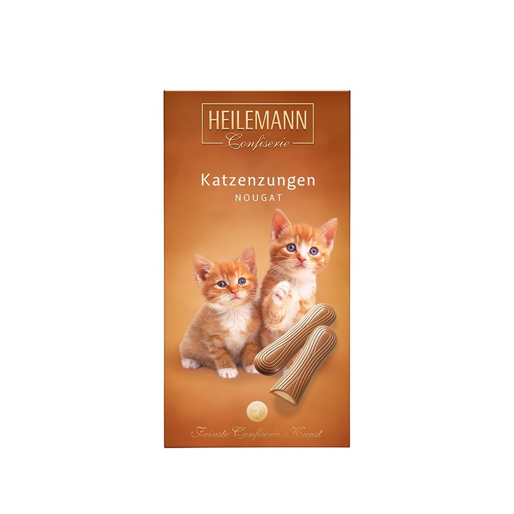 Heilemann cat tongues filled with nougat, 75 g