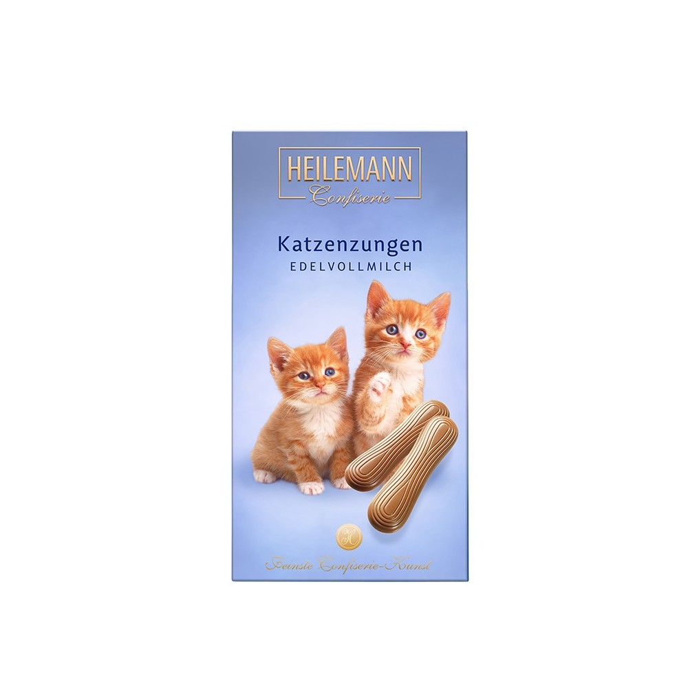 Heilemann cat tongues made from milk chocolate, 75 g