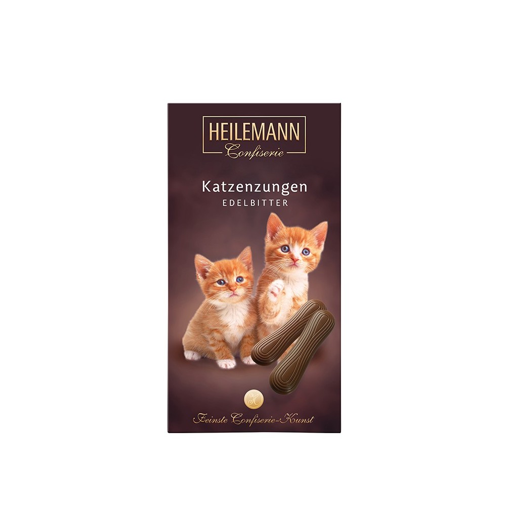 Heilemann cat tongues made of dark chocolate, 75 g