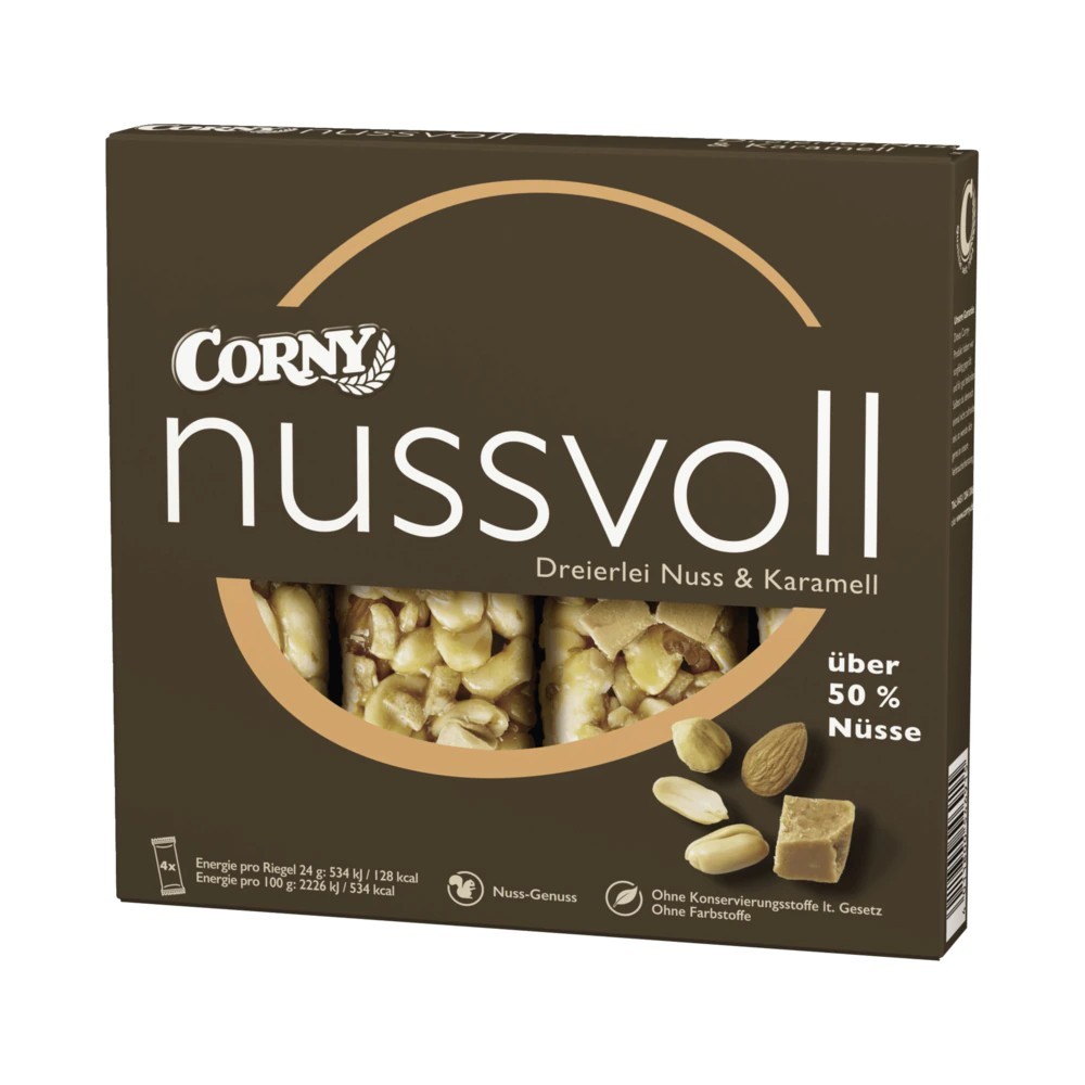 Corny Nussvoll Three kinds of nuts & caramel 96g